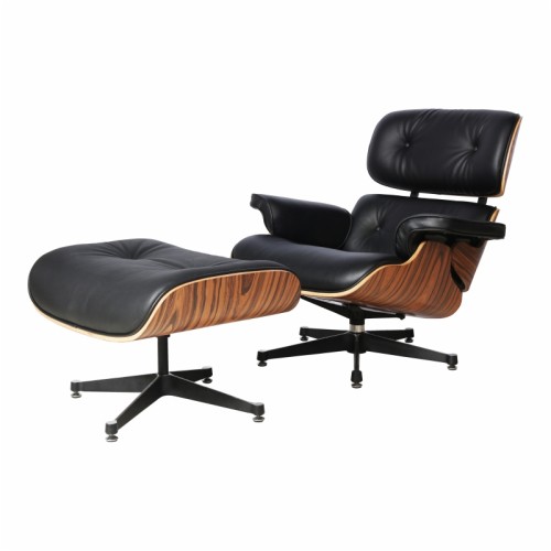 Charles Eames Chaise Lounge Black Leather