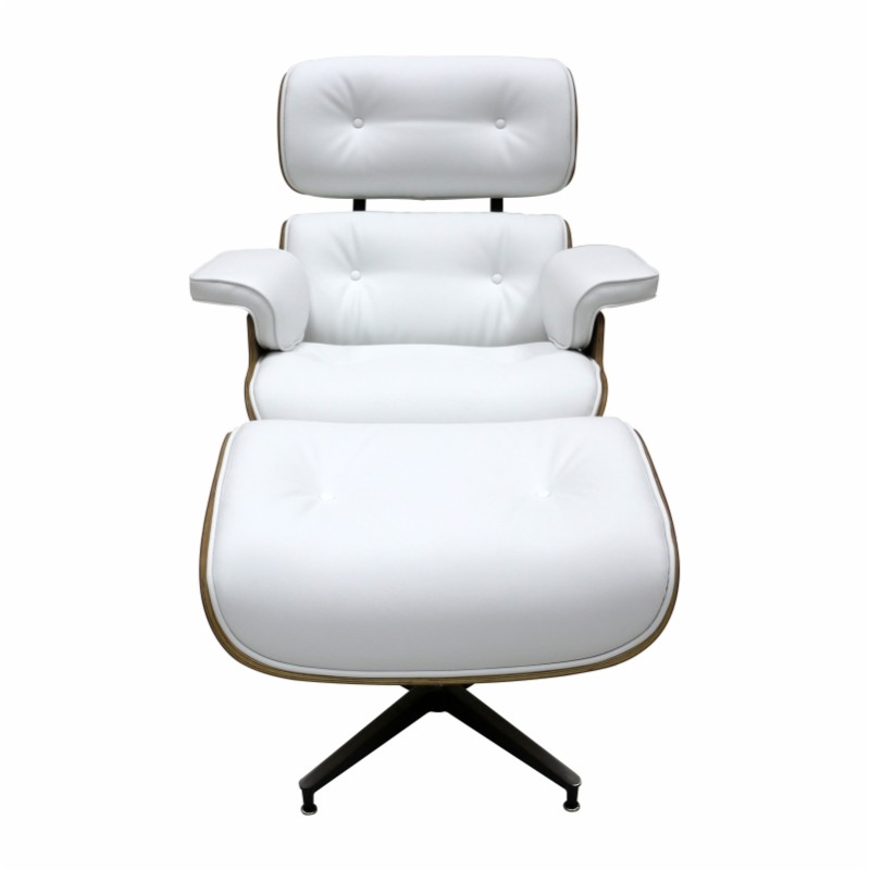 Charles Eames Lounge Chair and Ottoman White