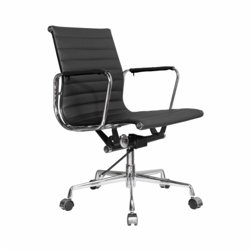 Eames Style EA117 Alu­mini­um Chair with cas­tors and arms