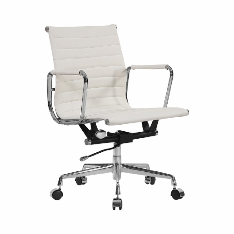 Eames Style EA117 Alu­mini­um Chair with cas­tors and arms