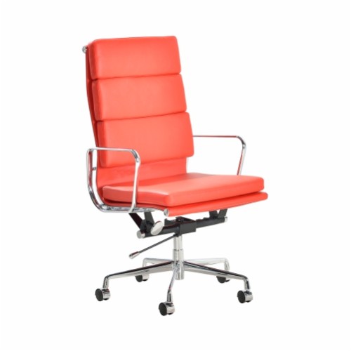 Eames Style EA219 Soft Pad High Back Exec­u­tive Office Chair On Castors