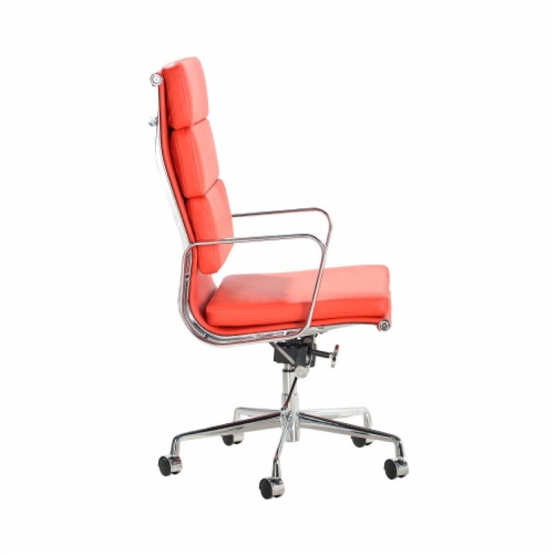 Eames Style EA219 Soft Pad High Back Exec­u­tive Office Chair On Castors