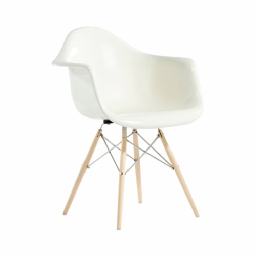 Eames Molded Plastic Armchair (Wood Base)