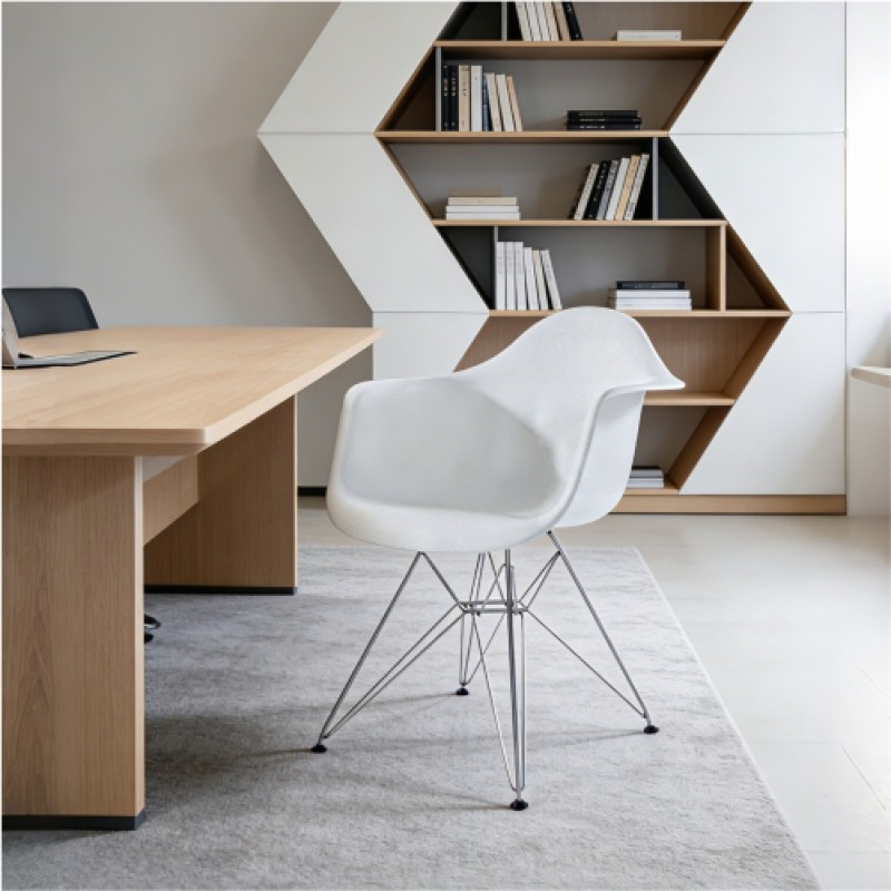 Eames Molded Plastic Armchair  (Rod Base)