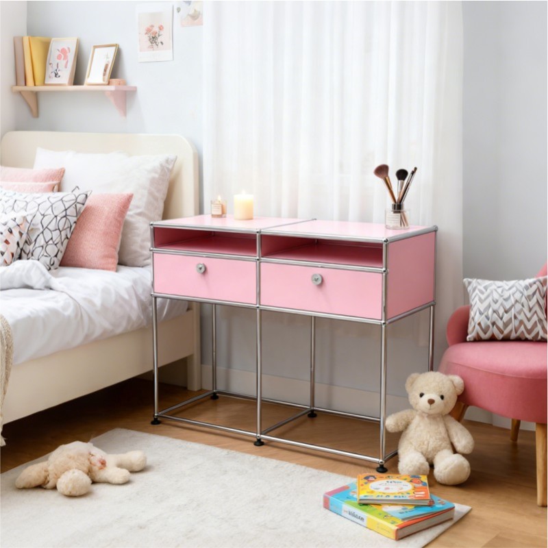 Side cabinet 3x2 Pink