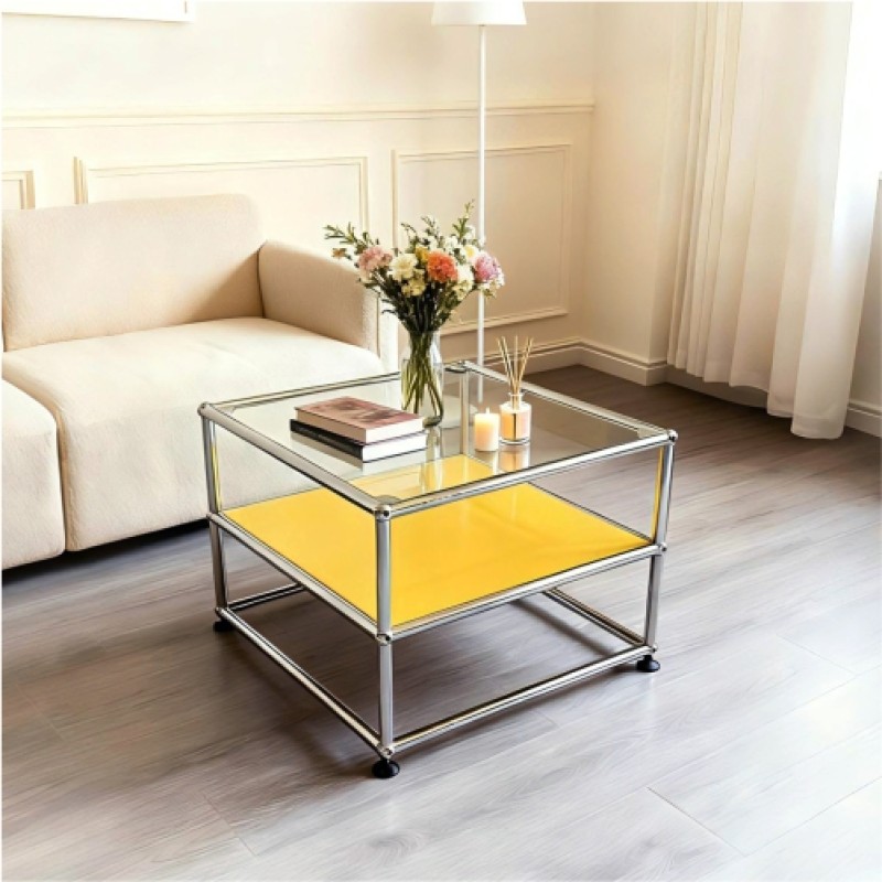 Side cabinet 2x1 Yellow