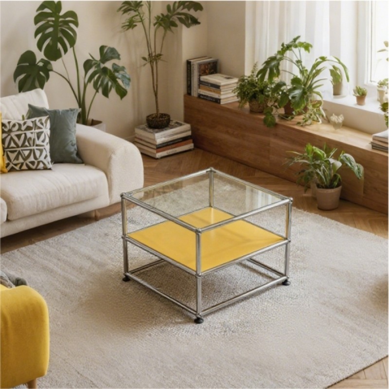 Side cabinet 2x1 Yellow