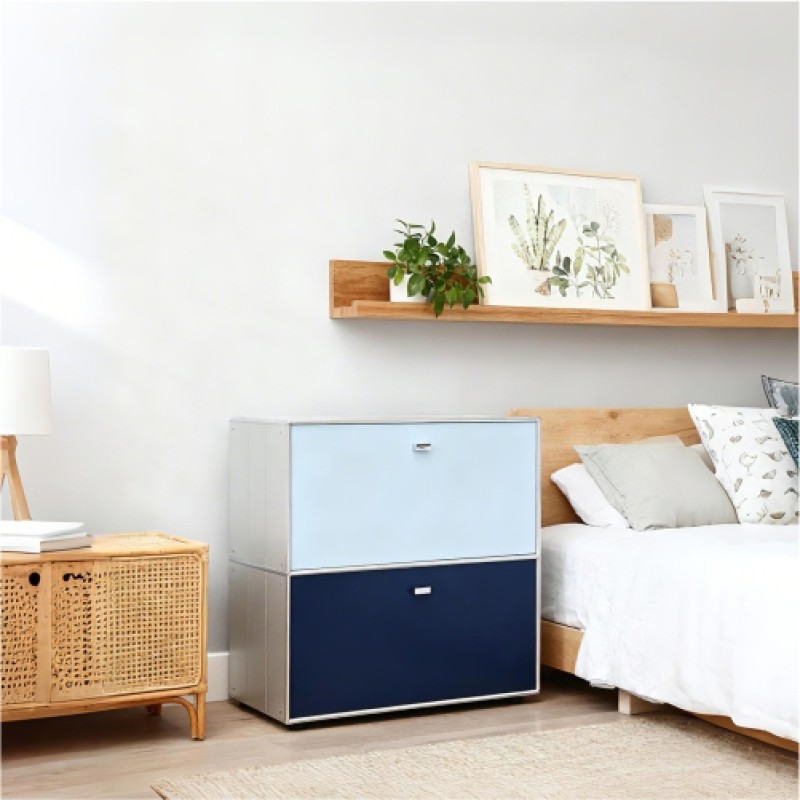 Side cabinet 2x1 Color blocking