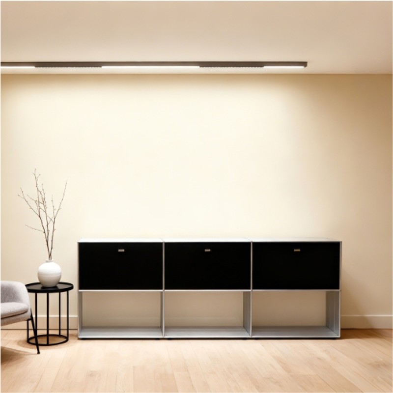 Side cabinet 2x3 Black